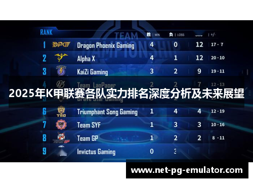 2025年K甲联赛各队实力排名深度分析及未来展望