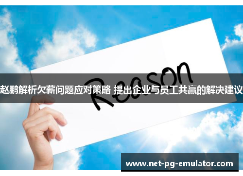 赵鹏解析欠薪问题应对策略 提出企业与员工共赢的解决建议